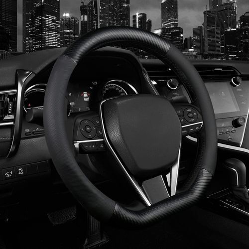 Matt Carbon Car Steering Wheel Cover - Image 2