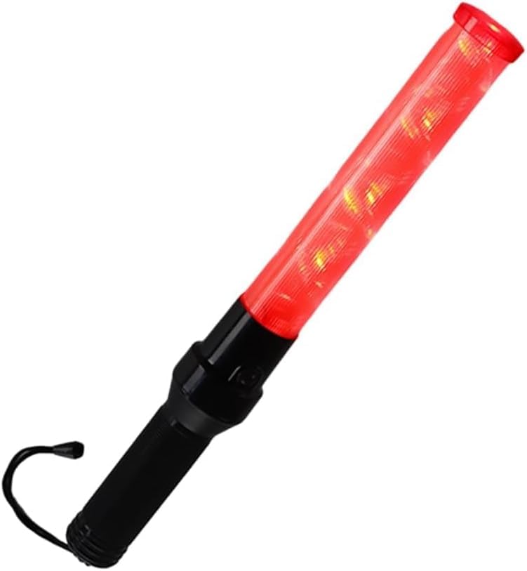 1 pcs Traffic Warning Baton With Sling LED Flashlight