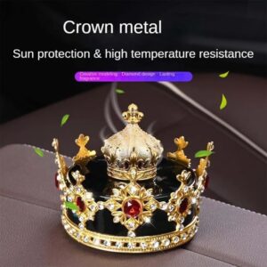 Golden Stone Crown-Shaped Car Air Freshener Elegant Design