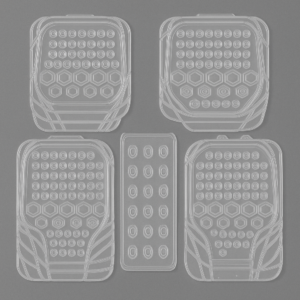 Universal transparent floor mat 5pcs set