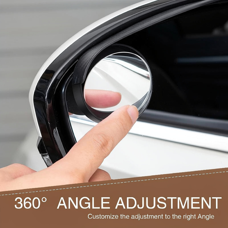 2 PCS Car Rearview Mirror with Rain Eyebrow