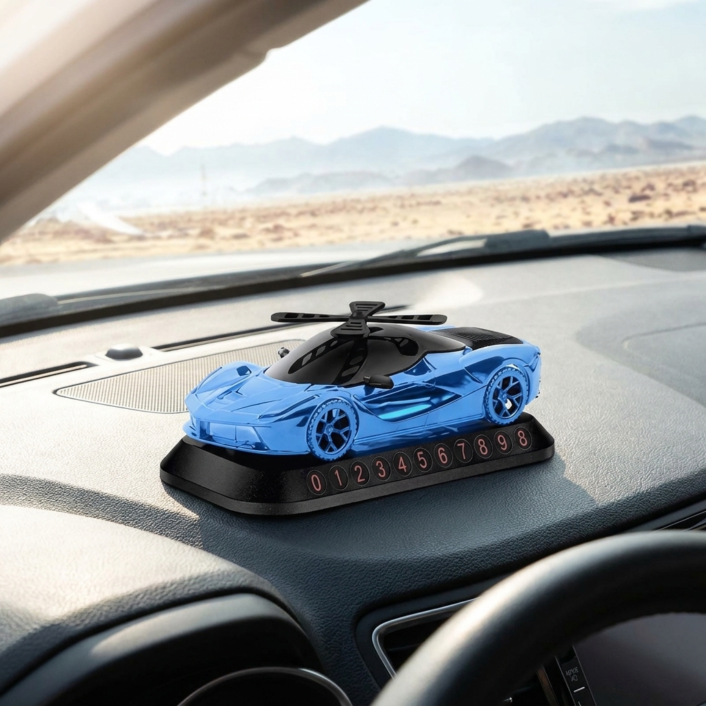 Solar Energy Sports Car Model Perfume Parking Number - Image 3