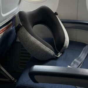 W Shape Black High Quality Neck Pillow 1 pcs