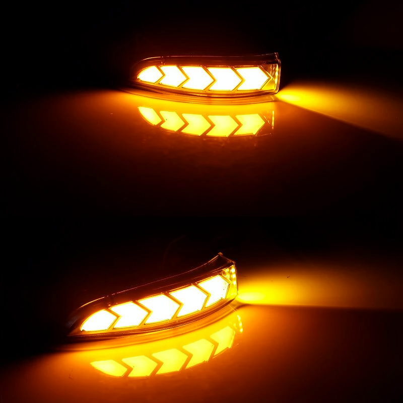 2pcs LED DRL Side Mirror Dynamic Turn Signal Light Lamp