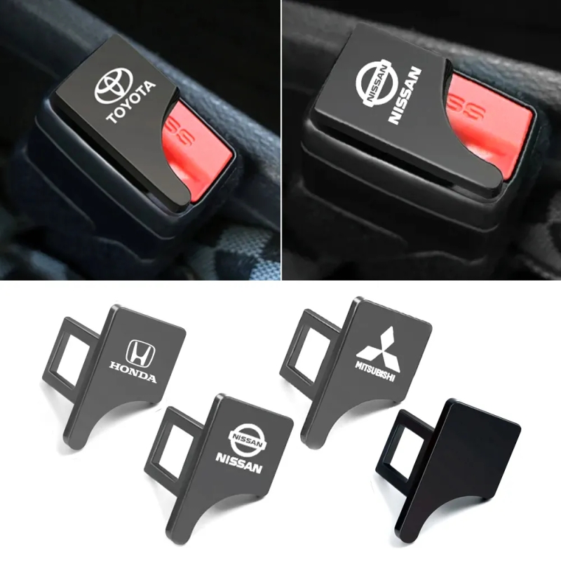 Car Seat Belt Clip Metal With Logo 2 pcs