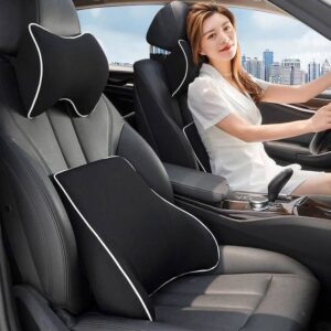 Alternative view of Premium Car memory foam Artificial Leather lumbar support & Neck Pillow