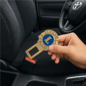 Lion Logo Car Seatbelt Clips 2pcs
