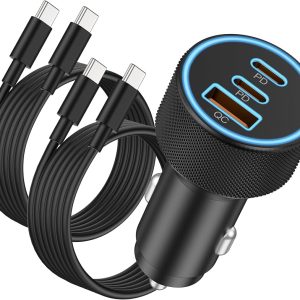 Car 3 in 1 USB+Type C Charger