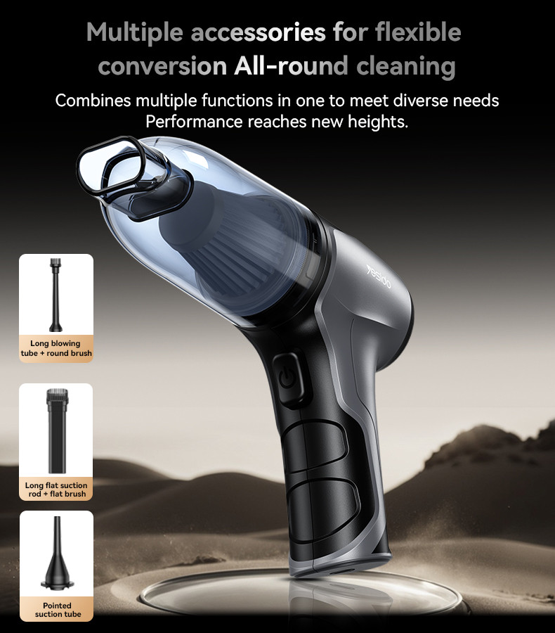 VC08 4000mAh Blowing And Suction 2-in-1 Car Vacuum Cleaner - Image 3