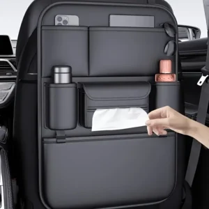 Car Mini Artificial Leather Seat Back Organizer
