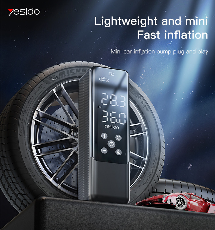 Car Portable Air Pump Yesido Mini Inflator - Image 2
