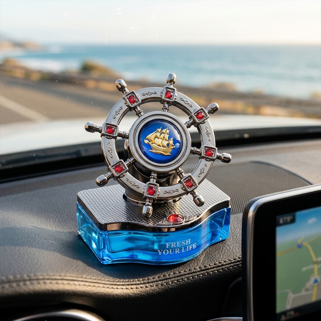 Ship Steering Shape Car Air Freshener - Image 3
