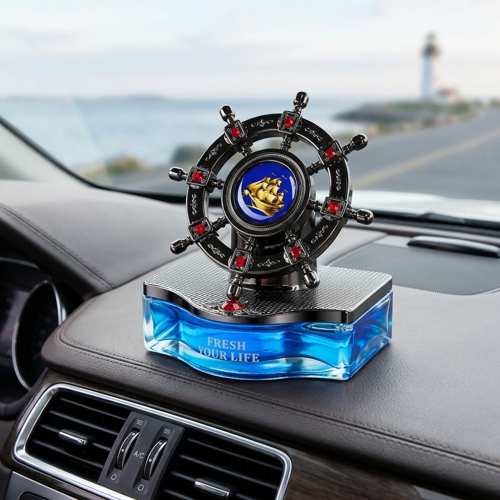 Ship Steering Shape Car Air Freshener - Image 2