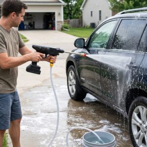 Alternative view of Rechargeable High Pressure Car Washing Machine Gun Double Battery