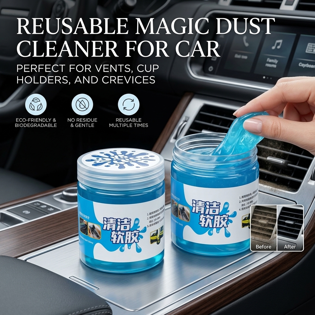 1pcs Top Quality Car Cleaning Gel Reusable Magic Dust Cleaner for Car and Home - Image 3
