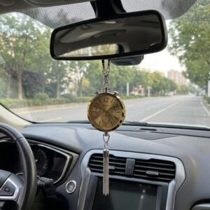 Alternative view of Car Clock With Air Freshener Hanging Showpiece