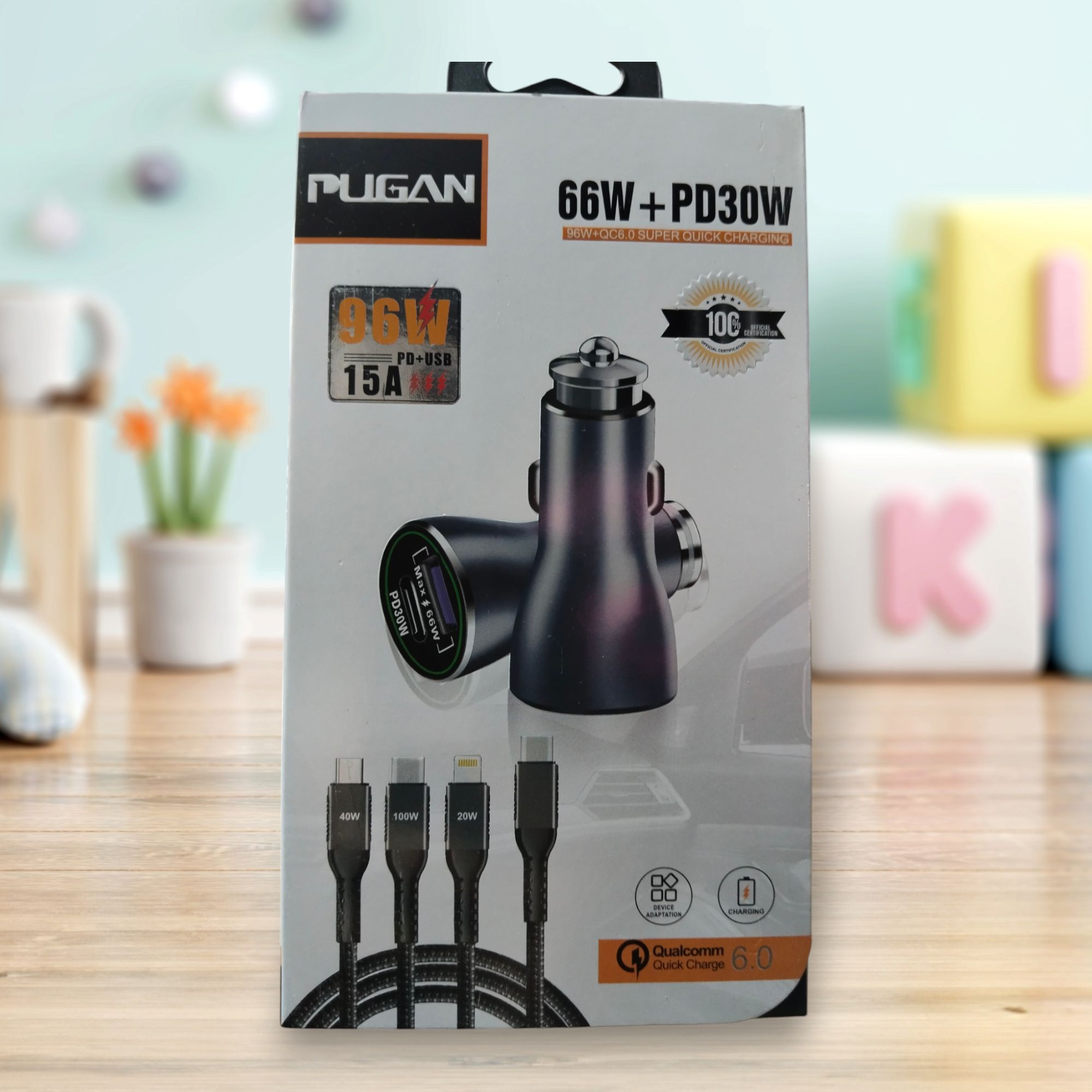 96W 15A Car Fast Charger