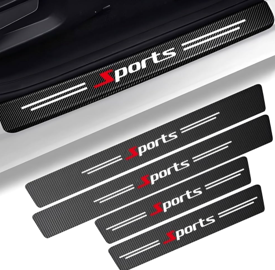 4 Pcs Car Door Sill Scuff Radiant Protector Stickers
