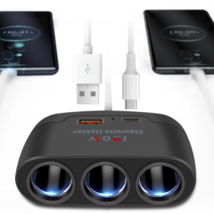 120w  CAR CHARGER WITH 2 USB & 2 TYPE-C PROTS