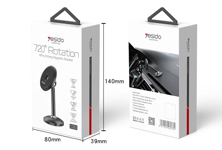 YESIDO C93 360° Rotation Magnetic Car Phone Holder - Image 2