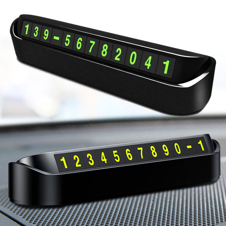 Temporary Parking Card Plastic Body Mobile Number Holder