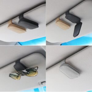 Alternative view of 1Pcs Luxury Multi-Functional Car Glasses Holder Leather