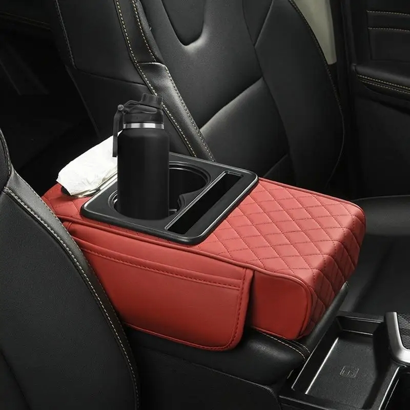 Car Armrest Cup and Phone Holder with Tissue box - Image 4