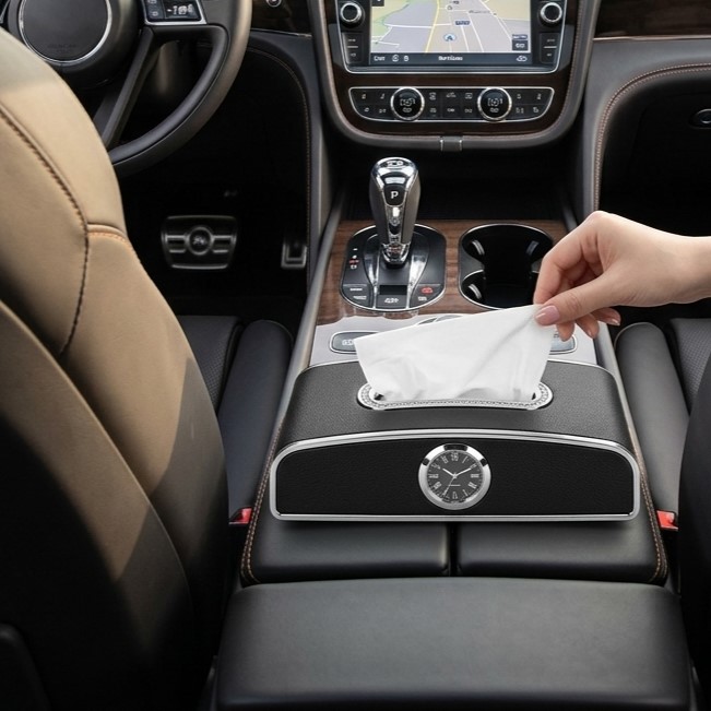 Car Tissue Box with Clock Number Plate - Image 2