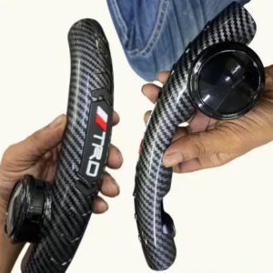 Alternative view of TRD Carbon Steering Wheel Cover 2 parts with Laddu
