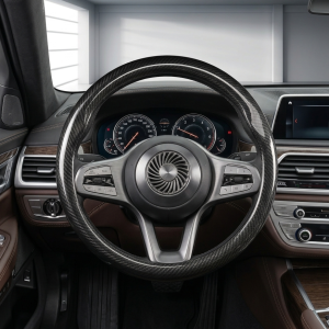 Full Glossy Carbon Car Steering Wheel Cover