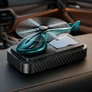 Alternative view of 1pcs Car Carbon Helicopter Solar Perfume