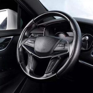 Alternative view of Car Half Steering Cover Carbon & Wooden