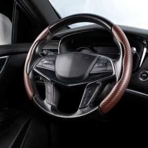 Car Half Steering Cover Carbon & Wooden